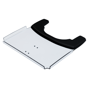 Een Lewis werkblad met opstaande randen en bepolstering.