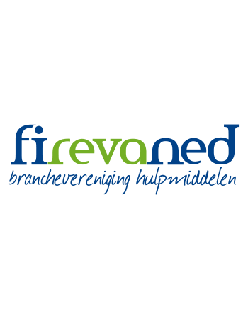 Het logo van Firevaned, branchevereniging hulpmiddelen.