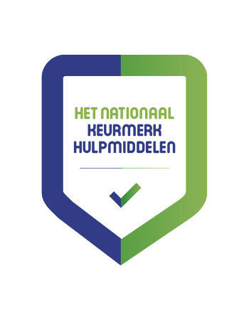 Het logo van Nationaal Keurmerk Hulpmiddelen.