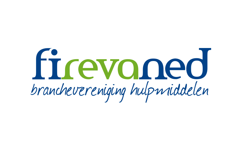 Het logo van Firevaned, branchevereniging hulpmiddelen.